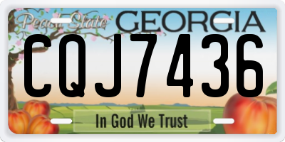 GA license plate CQJ7436
