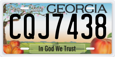 GA license plate CQJ7438