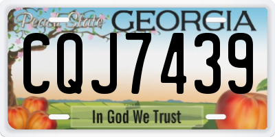 GA license plate CQJ7439