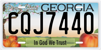 GA license plate CQJ7440