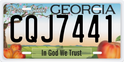GA license plate CQJ7441