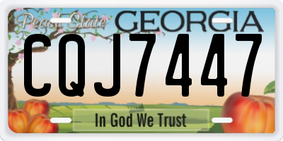 GA license plate CQJ7447