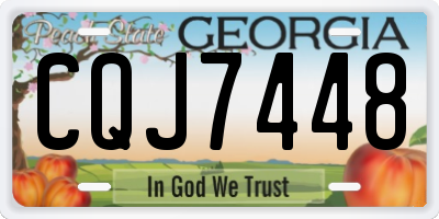 GA license plate CQJ7448