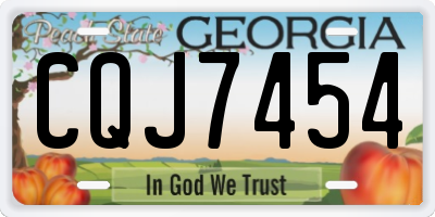 GA license plate CQJ7454