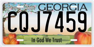 GA license plate CQJ7459