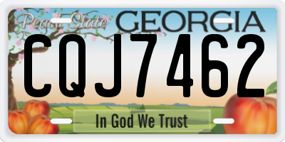 GA license plate CQJ7462