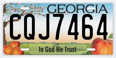 GA license plate CQJ7464