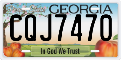 GA license plate CQJ7470