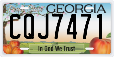 GA license plate CQJ7471