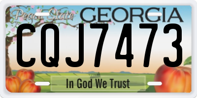 GA license plate CQJ7473