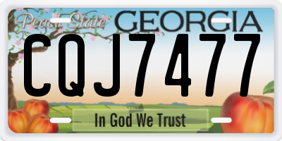 GA license plate CQJ7477