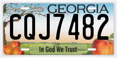 GA license plate CQJ7482