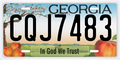 GA license plate CQJ7483