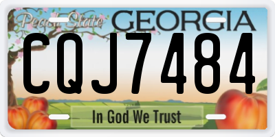 GA license plate CQJ7484