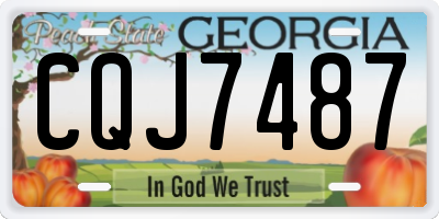 GA license plate CQJ7487