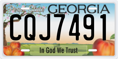 GA license plate CQJ7491
