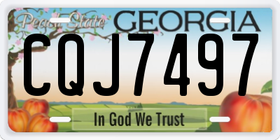 GA license plate CQJ7497