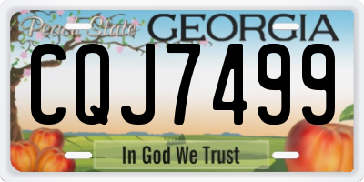 GA license plate CQJ7499