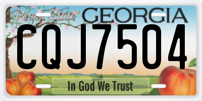GA license plate CQJ7504
