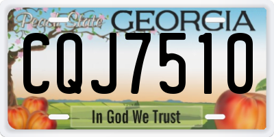 GA license plate CQJ7510