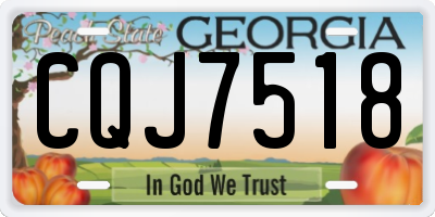 GA license plate CQJ7518