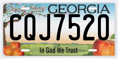 GA license plate CQJ7520