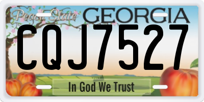 GA license plate CQJ7527
