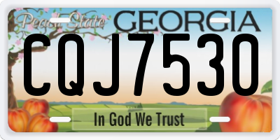 GA license plate CQJ7530