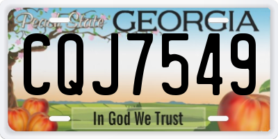GA license plate CQJ7549
