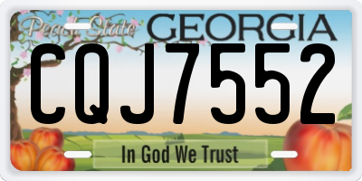 GA license plate CQJ7552