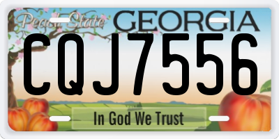 GA license plate CQJ7556