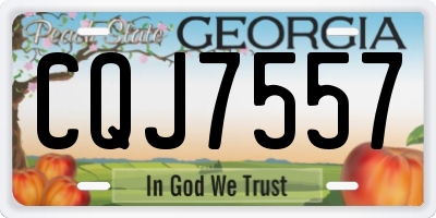 GA license plate CQJ7557