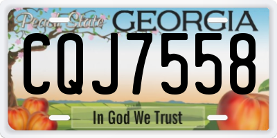 GA license plate CQJ7558