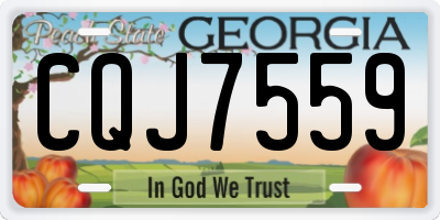 GA license plate CQJ7559