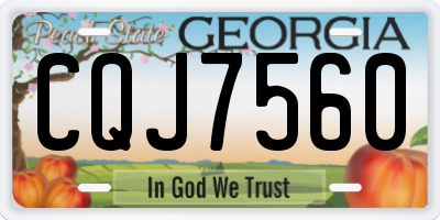 GA license plate CQJ7560