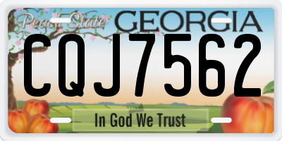 GA license plate CQJ7562