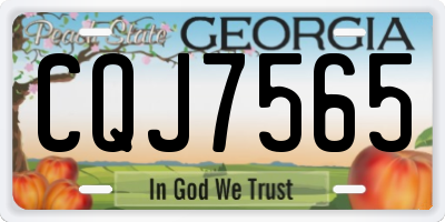 GA license plate CQJ7565