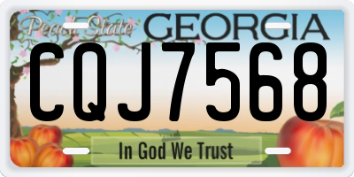 GA license plate CQJ7568