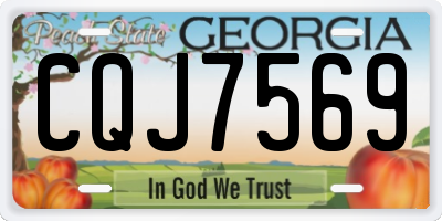 GA license plate CQJ7569