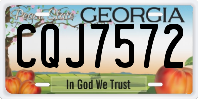 GA license plate CQJ7572