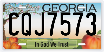 GA license plate CQJ7573