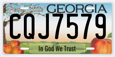 GA license plate CQJ7579