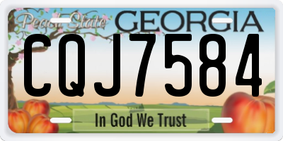 GA license plate CQJ7584