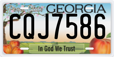 GA license plate CQJ7586