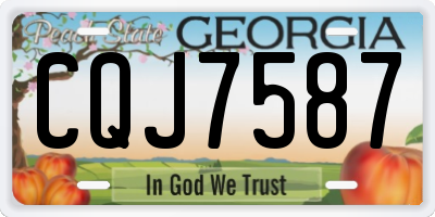 GA license plate CQJ7587
