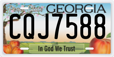 GA license plate CQJ7588