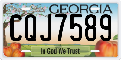 GA license plate CQJ7589