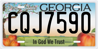 GA license plate CQJ7590