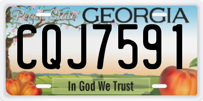 GA license plate CQJ7591