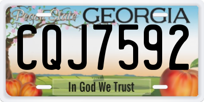GA license plate CQJ7592
